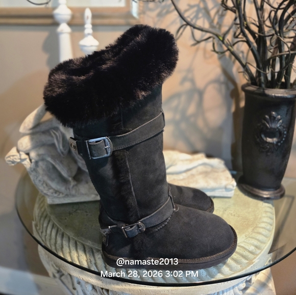 Australia Luxe Collective Tsar Tall Leather Sheepskin Boot #467 - Picture 11 of 15
